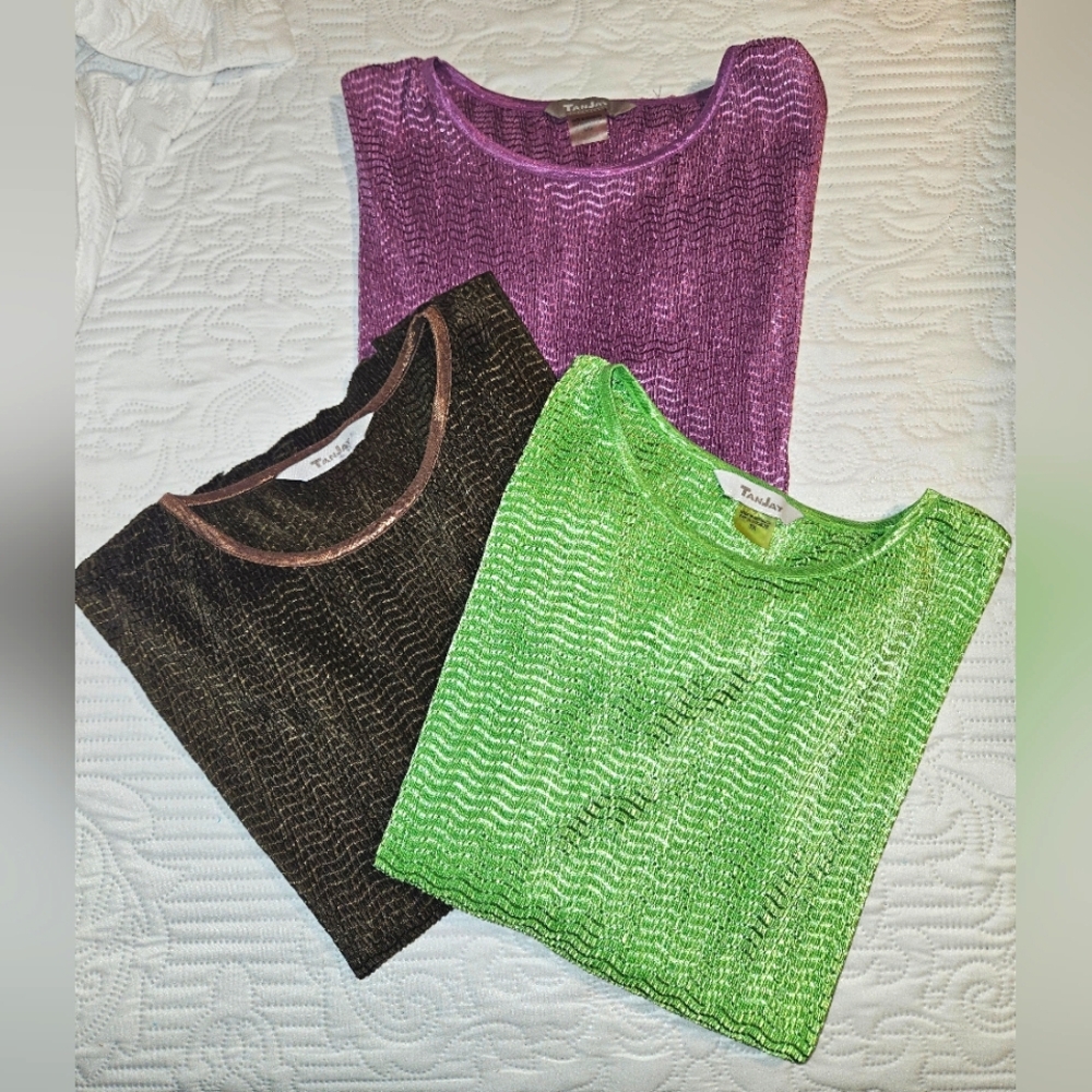 Tanjay 1X Stretch Comfort Tops, Set Of 3